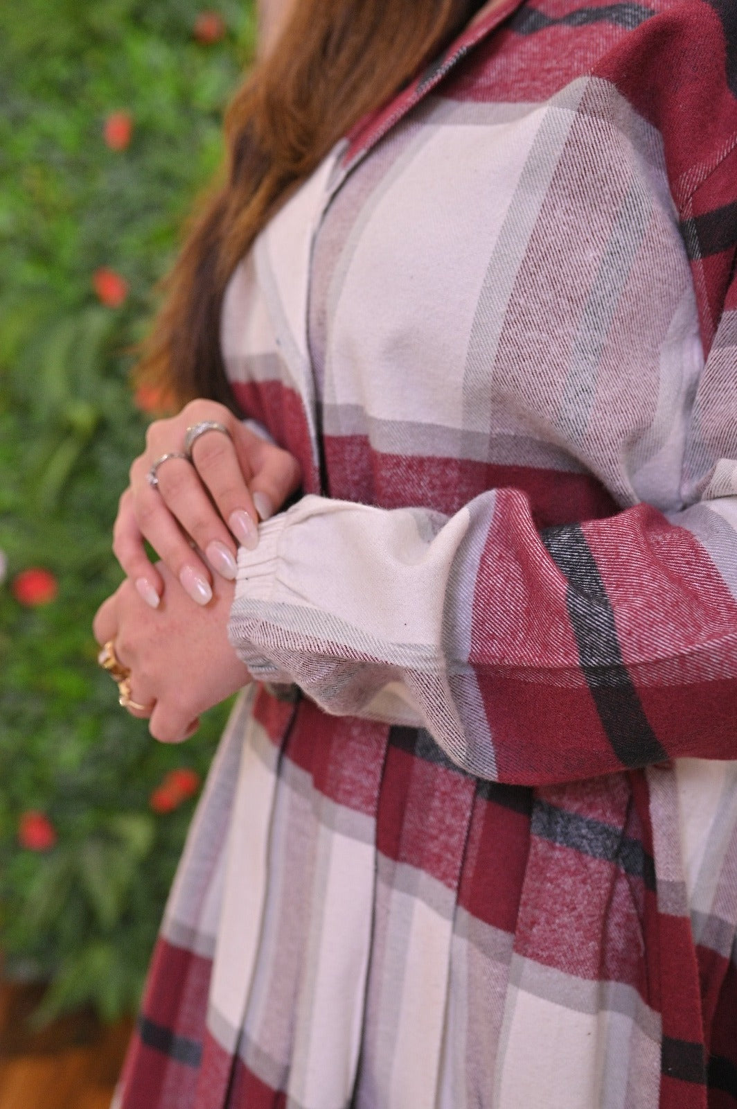 CH 489 Coat Style Collared Tile Dress