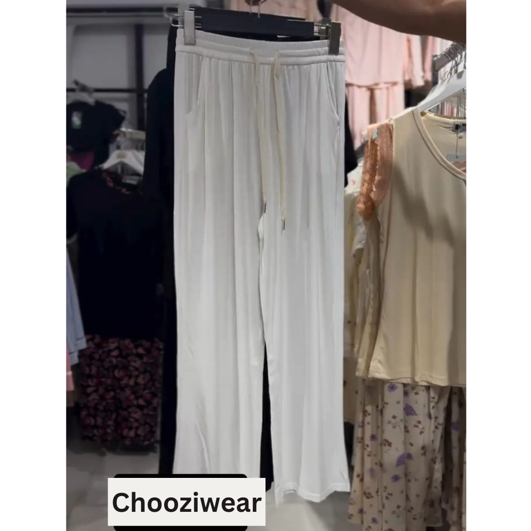 CH-538 2 Pcs Button Casual Top With Straight Trouser