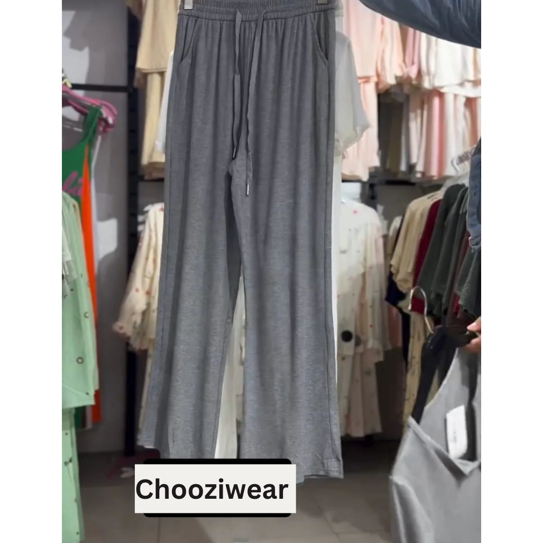 CH-538 2 Pcs Button Casual Top With Straight Trouser