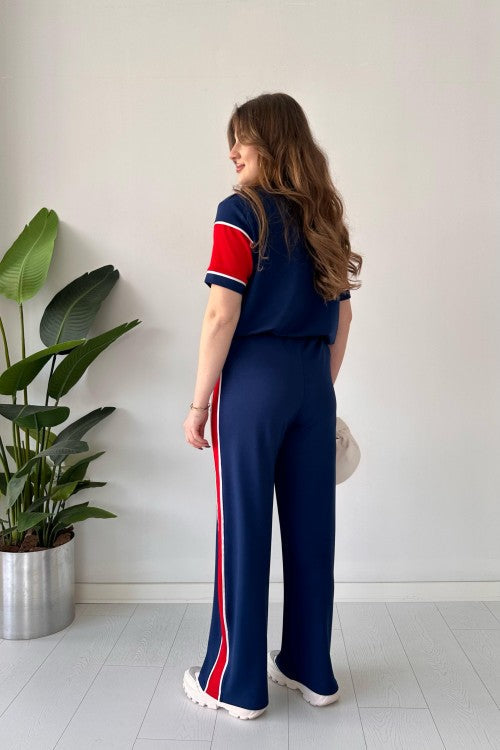 CH 544 Straight Trouser Panel Tee Tracksuit - Chooziwear