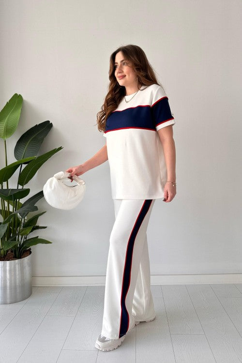 CH 544 Straight Trouser Panel Tee Tracksuit - Chooziwear