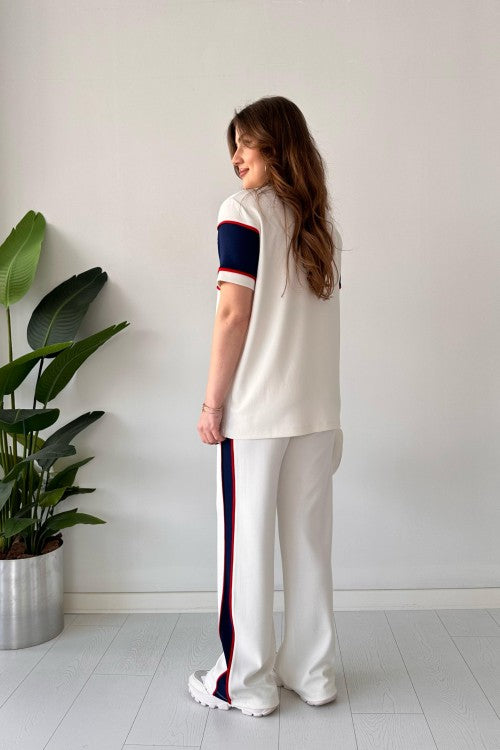 CH 544 Straight Trouser Panel Tee Tracksuit - Chooziwear