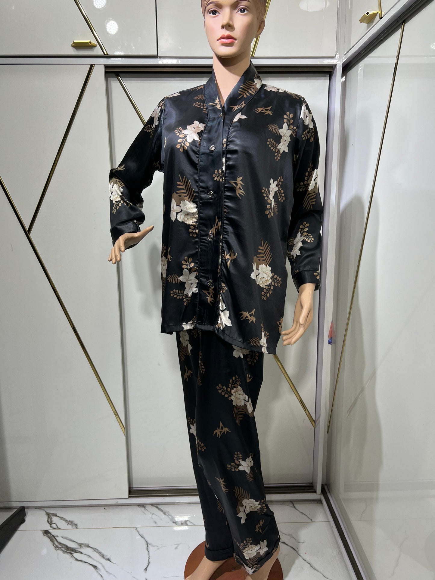 Fabric silk Night dress Item ly#101