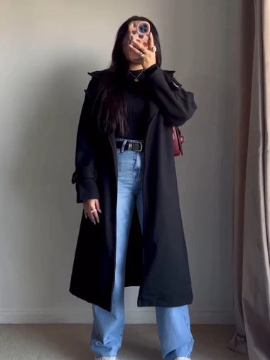 CH 516 Luxe Warm Fleece Longline Winter Coat