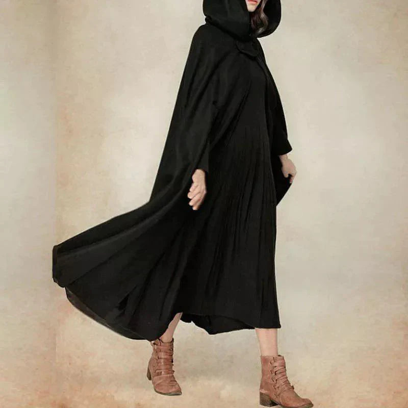 50% OFF women's stylish long cape cloak hooded Coat Hoodies Poncho Warm Cosplay Outwear Windbreaker CH-330
