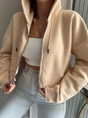 CH # 519 Choozi Wear ZipFit Crop TrimLine Hoodie