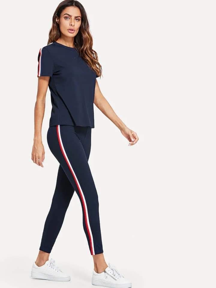 Color Stripe Summer Tracksuit SW-0052