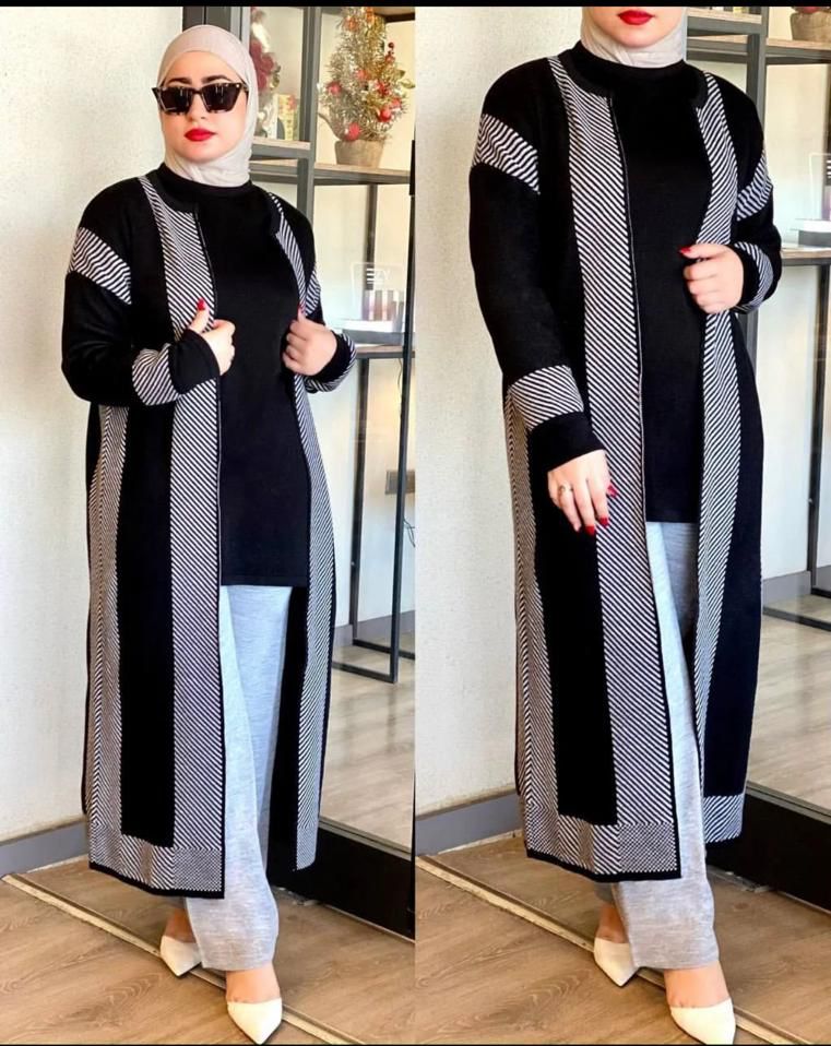 WINTER READY TO WEAR FLEECE DRESS LONG CARDIGAN TOP & TROUSER CH # 331