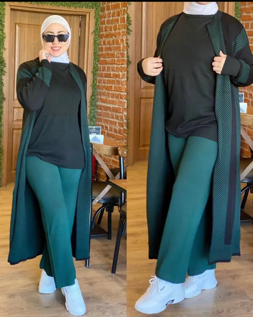 WINTER READY TO WEAR FLEECE DRESS LONG CARDIGAN TOP & TROUSER CH # 331