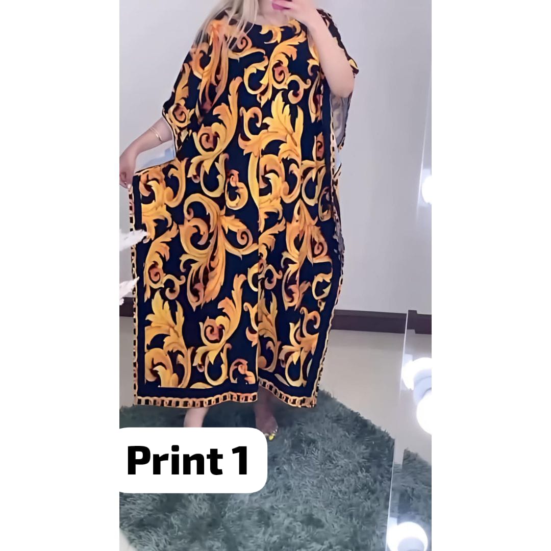 Ch # 409 Long Artistic Shamoz Silk Kaftaan