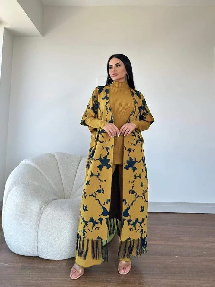 CH # 387 Ready-To-Wear 3 Piece Dress High Neck + Upper + Trouser