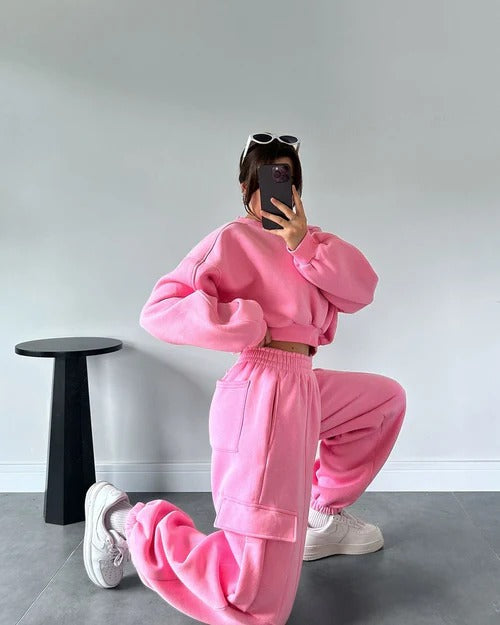Ch # 493 Color Pop Cargo Fleece Set