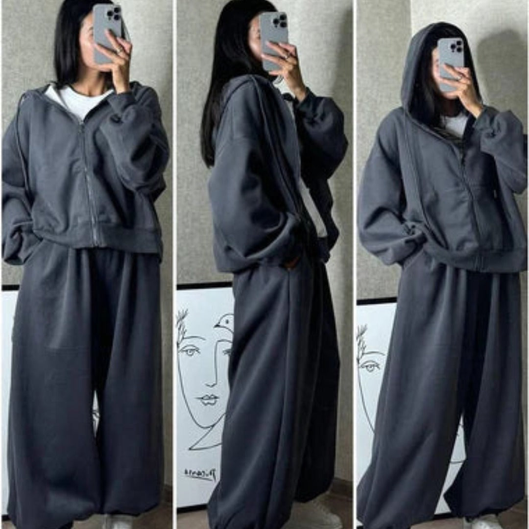CH 479 cloud flower Zipper co-ord Set