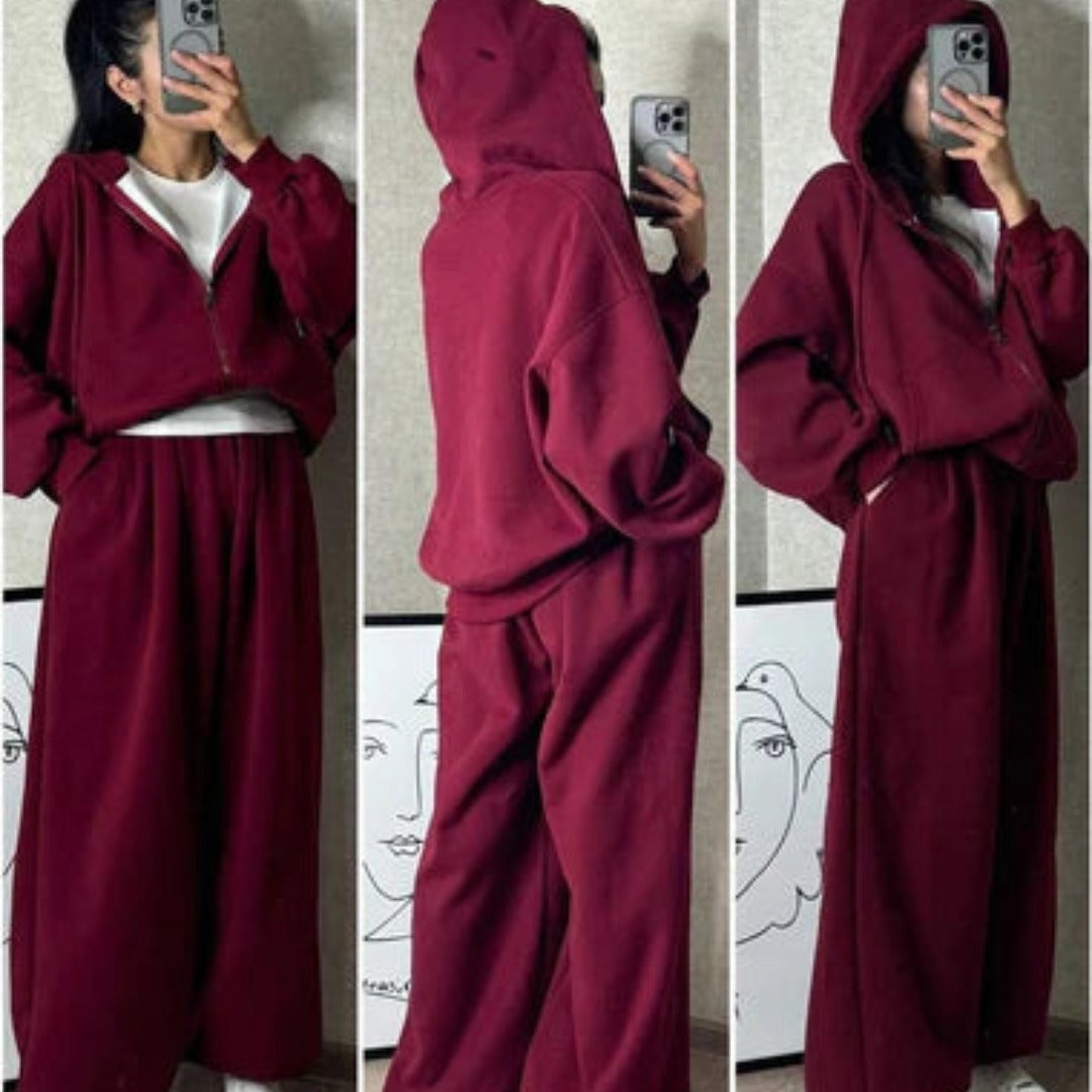 CH 479 cloud flower Zipper co-ord Set