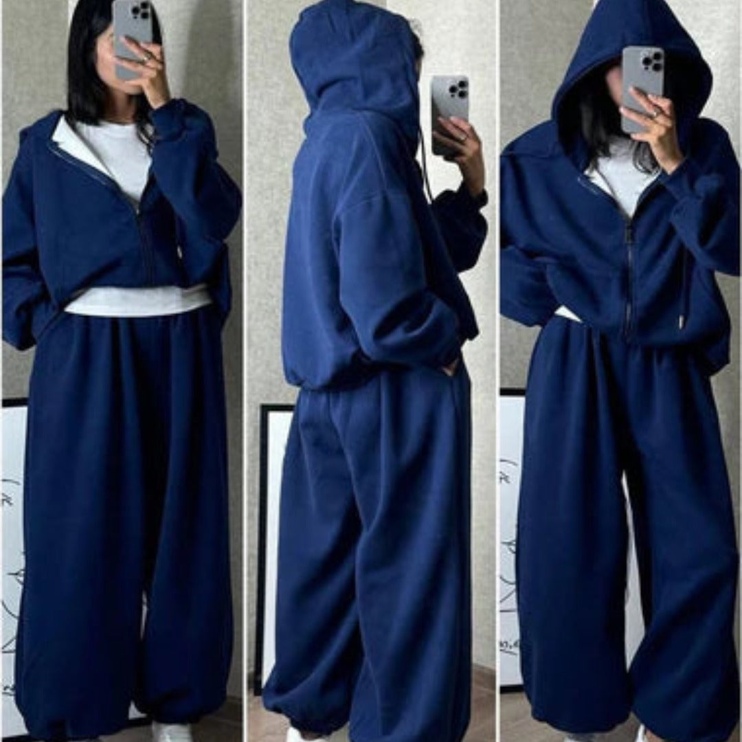 CH 479 cloud flower Zipper co-ord Set