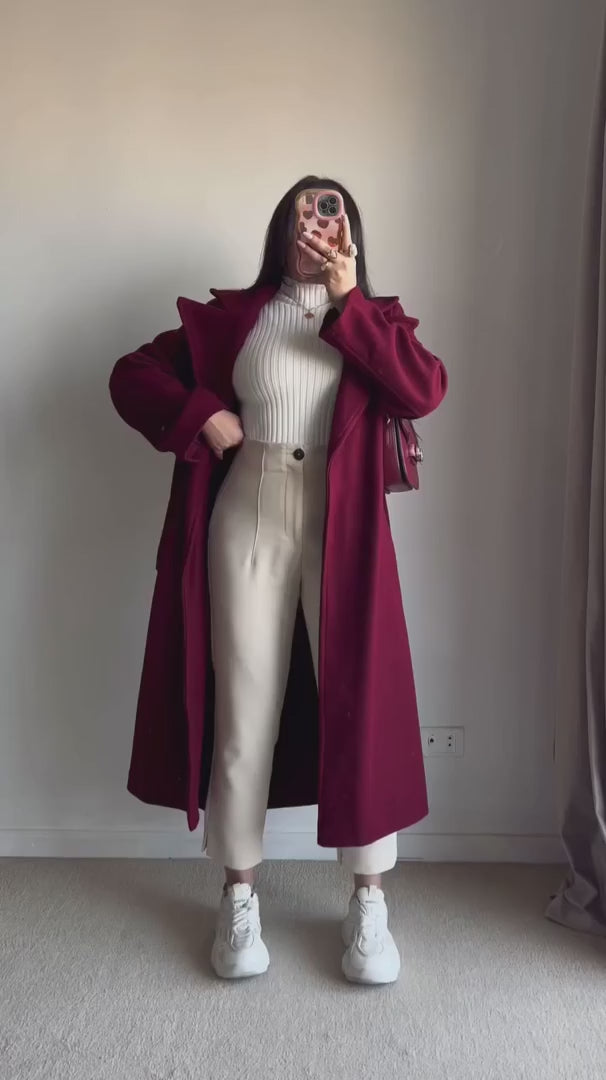 CH 516 Luxe Warm Fleece Longline Winter Coat