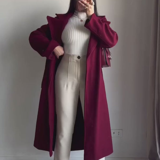 CH 516 Luxe Warm Fleece Longline Winter Coat