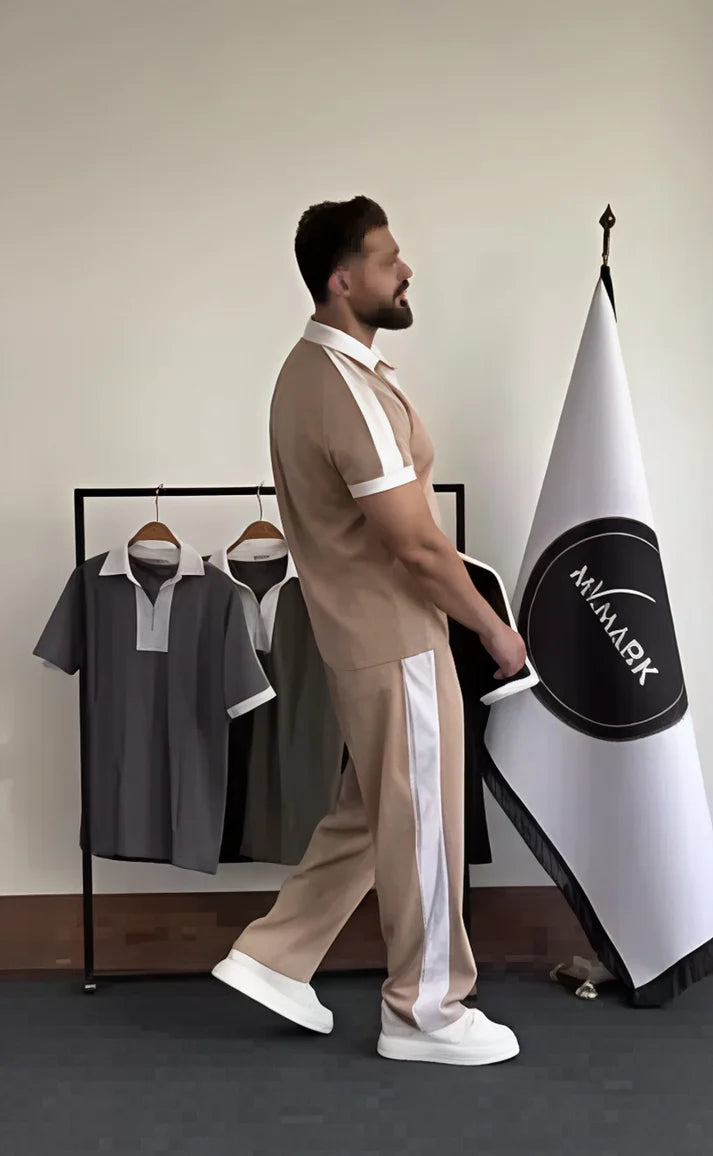 Li-39 Contrast Panel Tshirt & Trouser