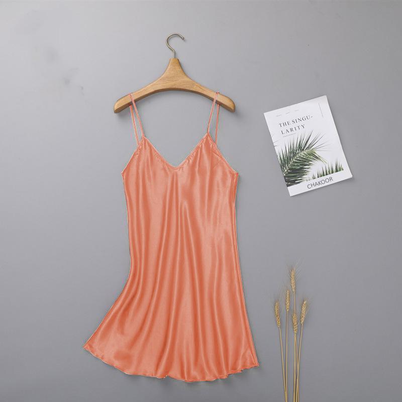 LONG SILK INTIMATE CASUAL WOMEN SLEEPWEAR TOP CHK # P40