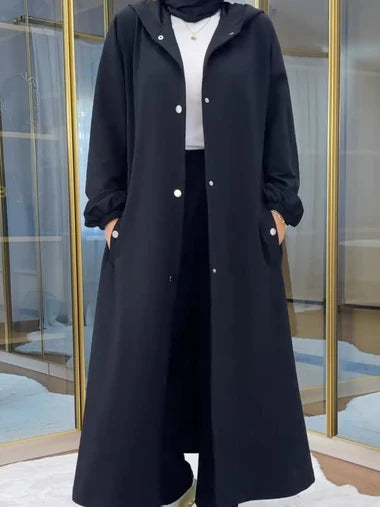 Ch 515 Choozi Wear 2 Piece Winter Fleece Dress Head to Toe Button Pocket Hoodie & Trouser