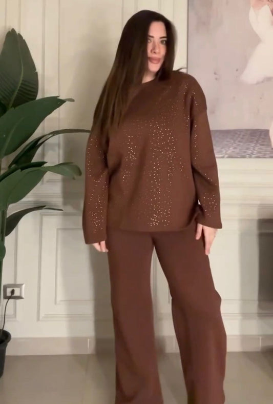 CH 600 - Sparkle Two-Piece Winter Co ord Set - Choozi