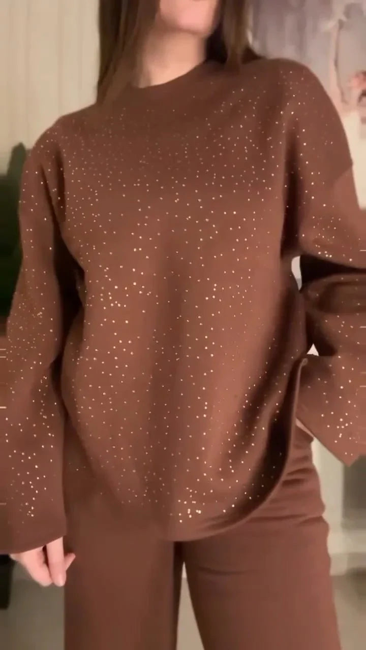 CH 600 - Sparkle Two-Piece Winter Co ord Set - Choozi