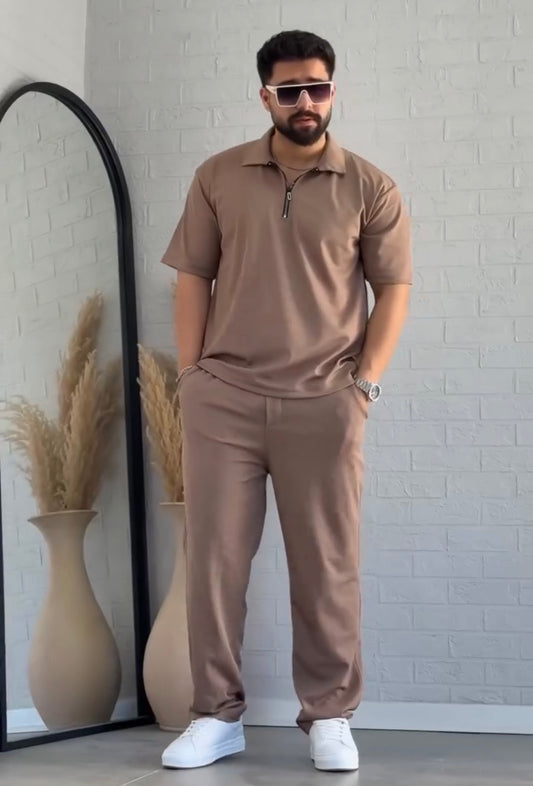 LI-78 | NEW Summer Zipper NECK TRACKSUIT | CHOOZI WEAR