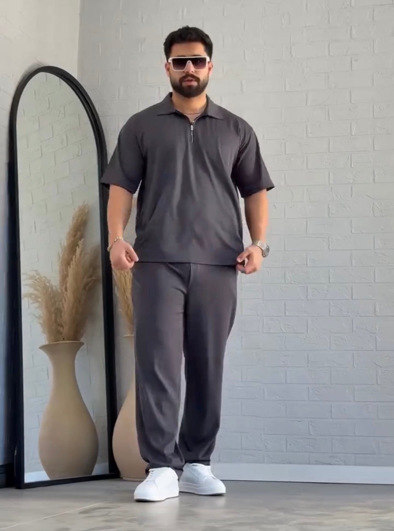 LI-78 | NEW Summer Zipper NECK TRACKSUIT | CHOOZI WEAR
