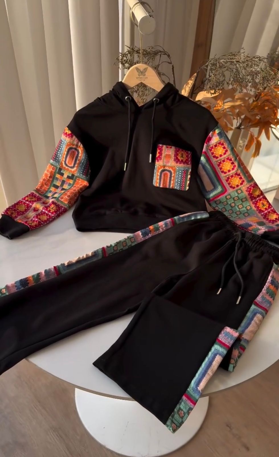 CH-597 Ethnic Print Fleece Co-ord Set For Women’s - Choozi