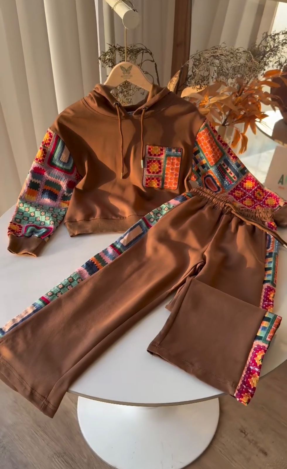 CH-597 Ethnic Print Fleece Co-ord Set For Women’s - Choozi