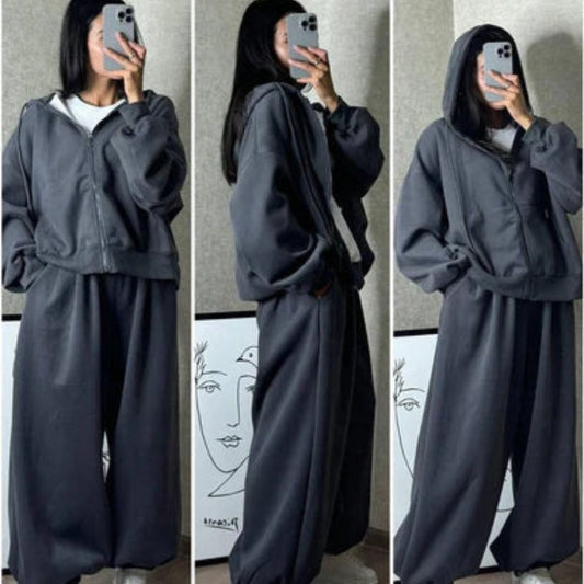 CH 479 cloud flower Zipper co-ord Set