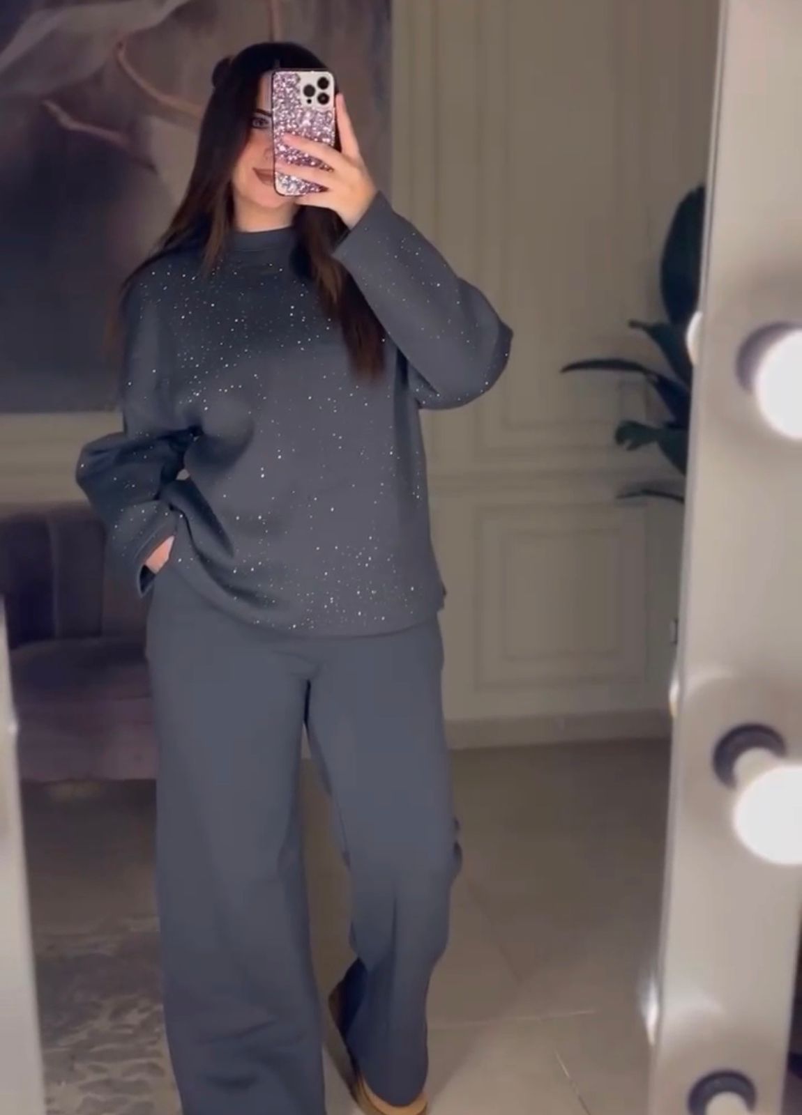 CH 600 - Sparkle Two-Piece Winter Co ord Set - Choozi